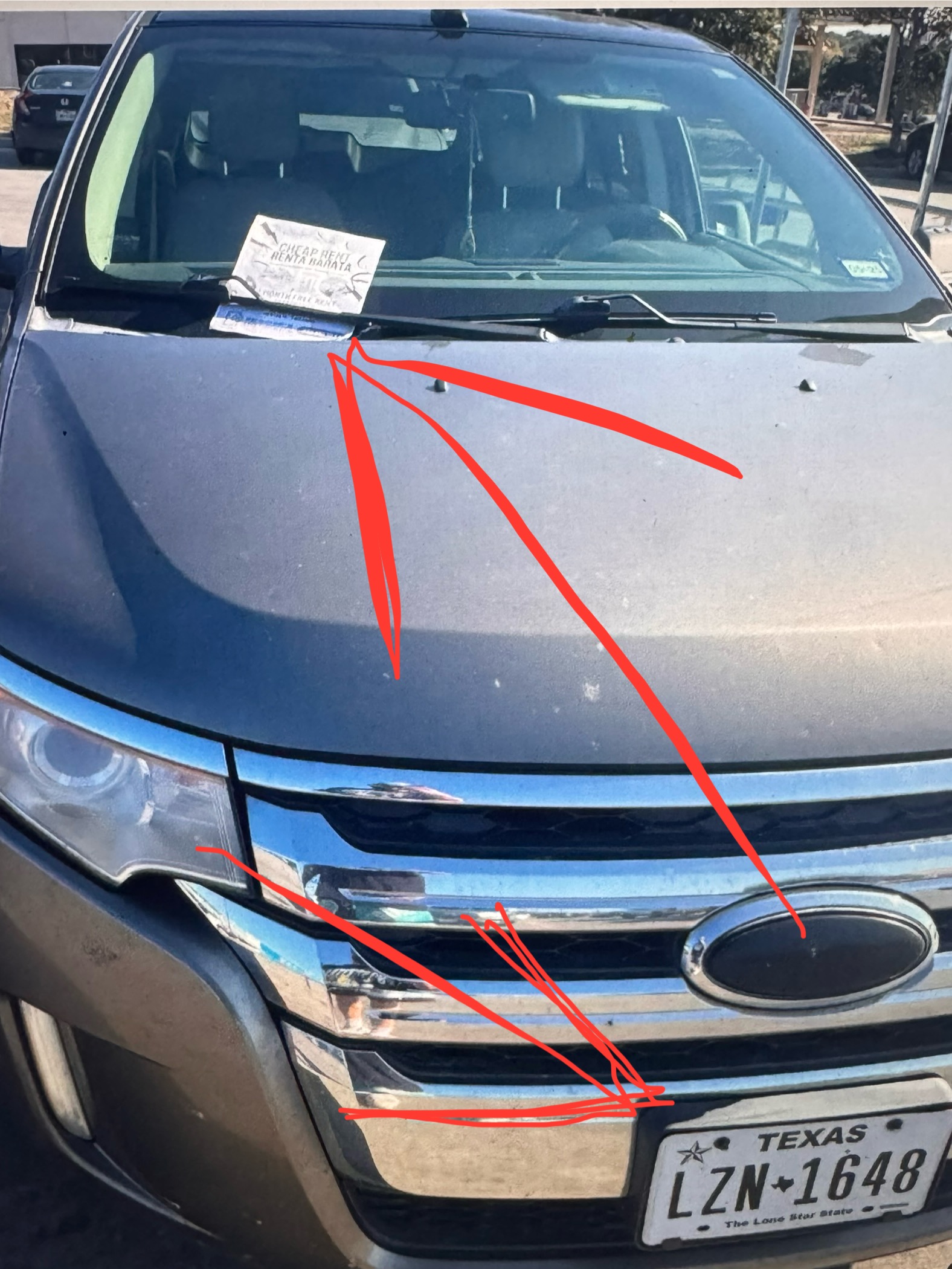 Example of correct flyer placement